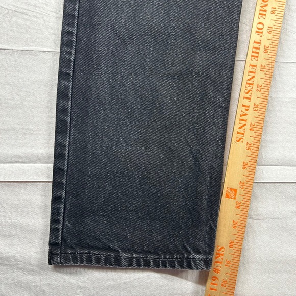 Vintage Levi's 505 Jeans Mens 34x32 Regular Fit Black Charcoal Y2K Denim Classic - Picture 9 of 11